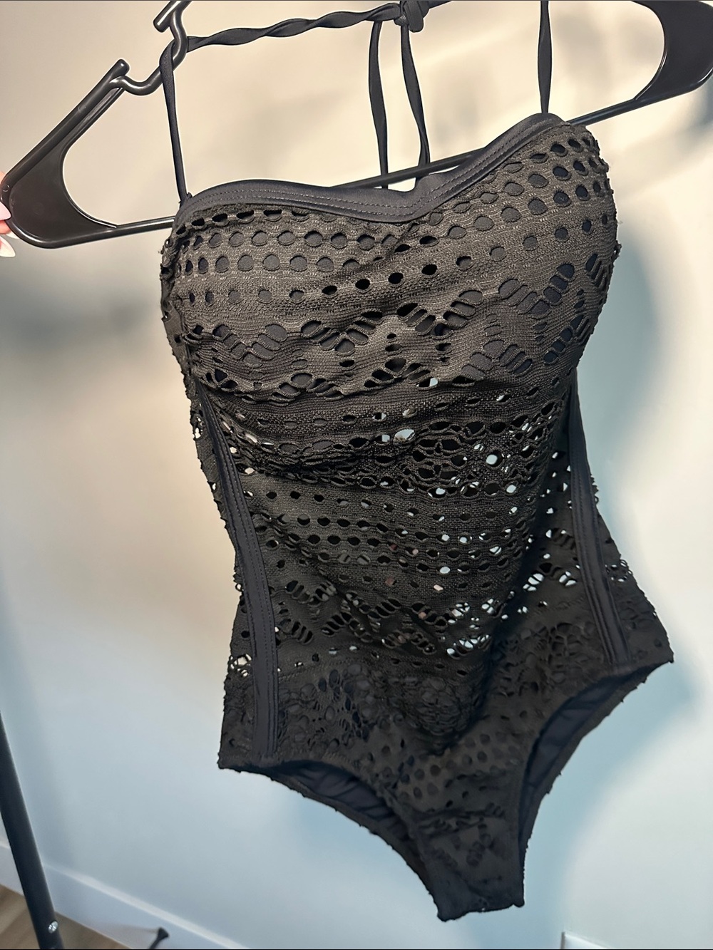 Black Lace One-Piece Bodysuit